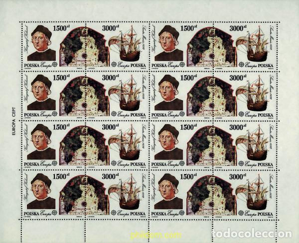 Sellos: 9031 MNH POLONIA 1992 EUROPA CEPT. 500 ANIVERSARIO DEL DESCUBRIMIENTO DE AMERICA