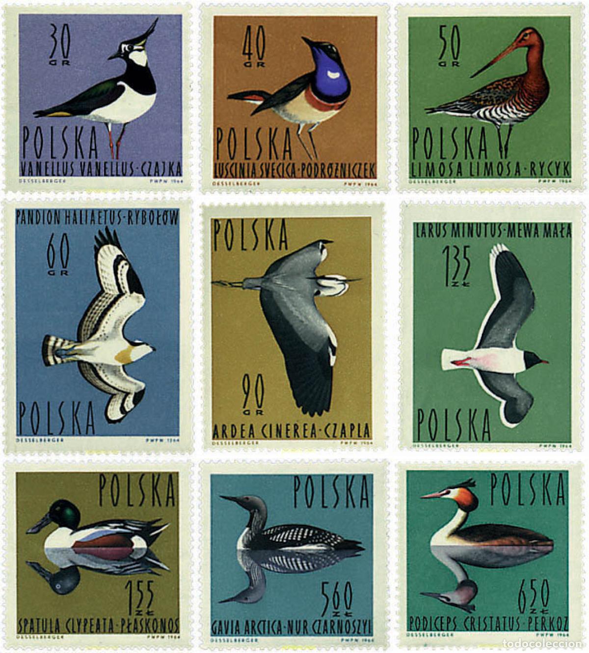 Sellos: 61608 MNH POLONIA 1964 AVES ACUATICAS