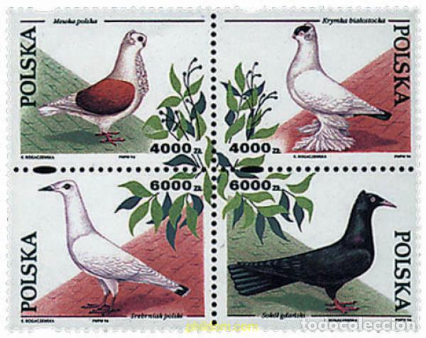 Sellos: 181302 MNH POLONIA 1994 PALOMAS