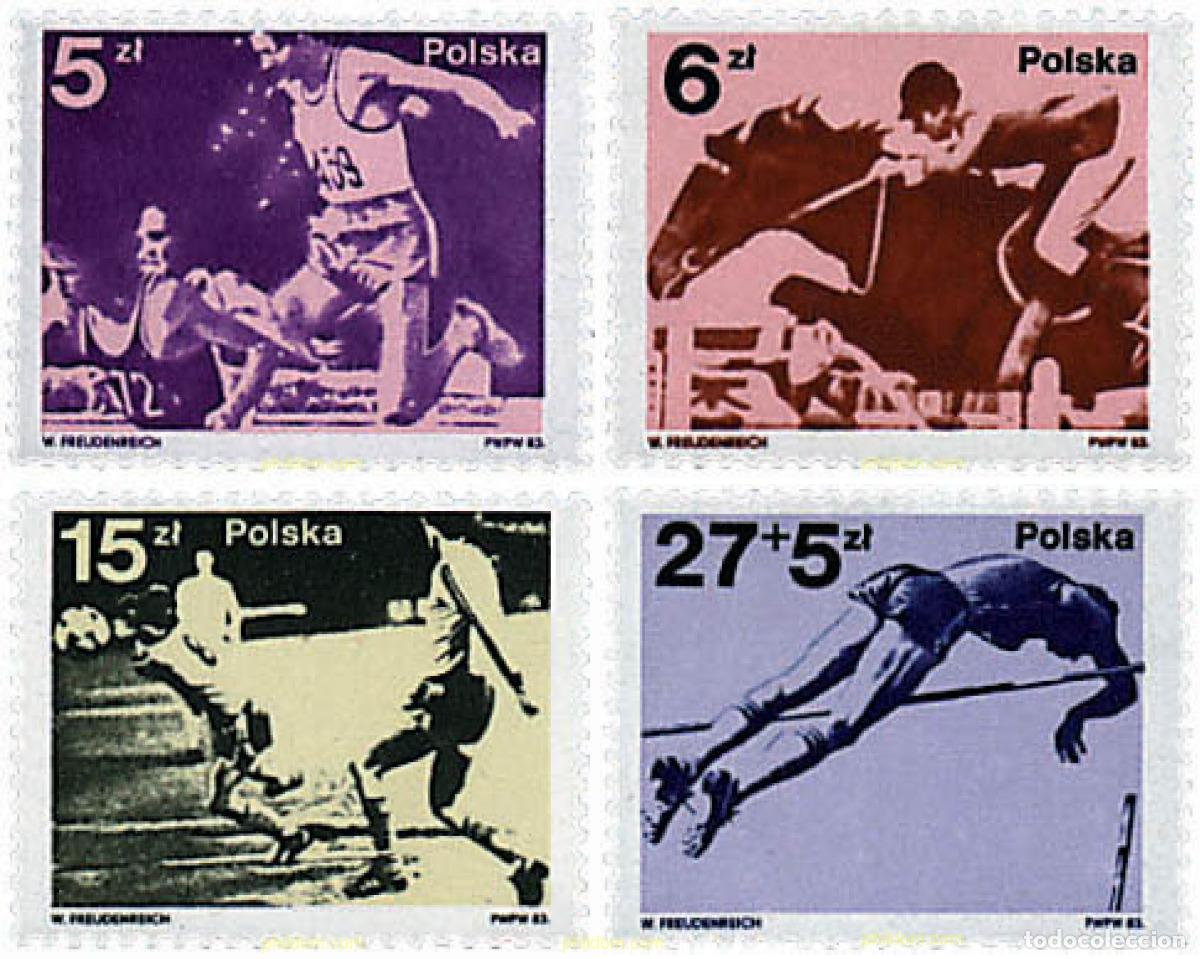 Sellos: 61706 MNH POLONIA 1983 MEDALLAS DE COMPETICIONES DEPORTIVAS INTERNACIONALES