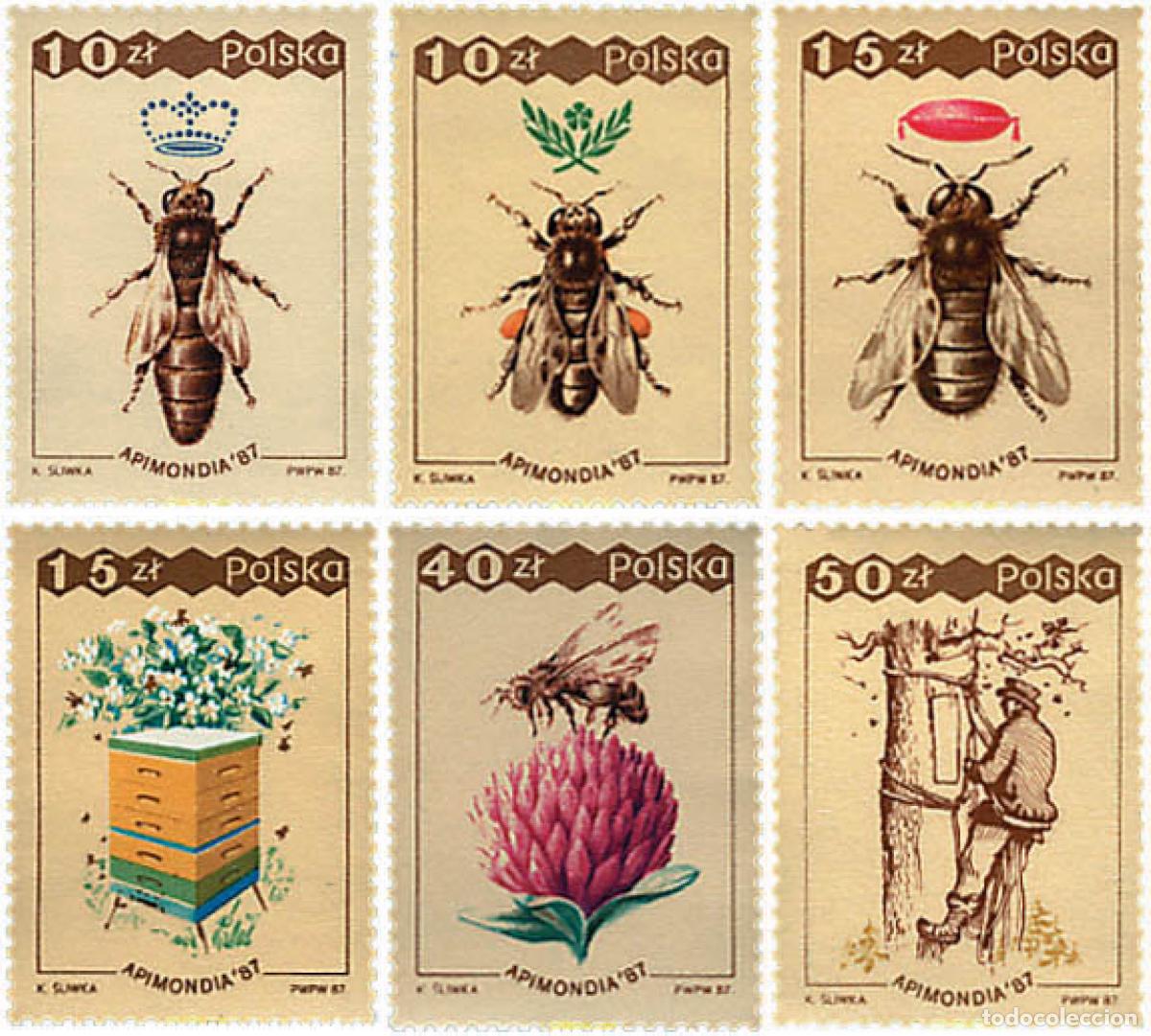 Sellos: 94375 MNH POLONIA 1987 CONGRESO INTERNACIONAL DE APICULTURA EN VARSOVIA