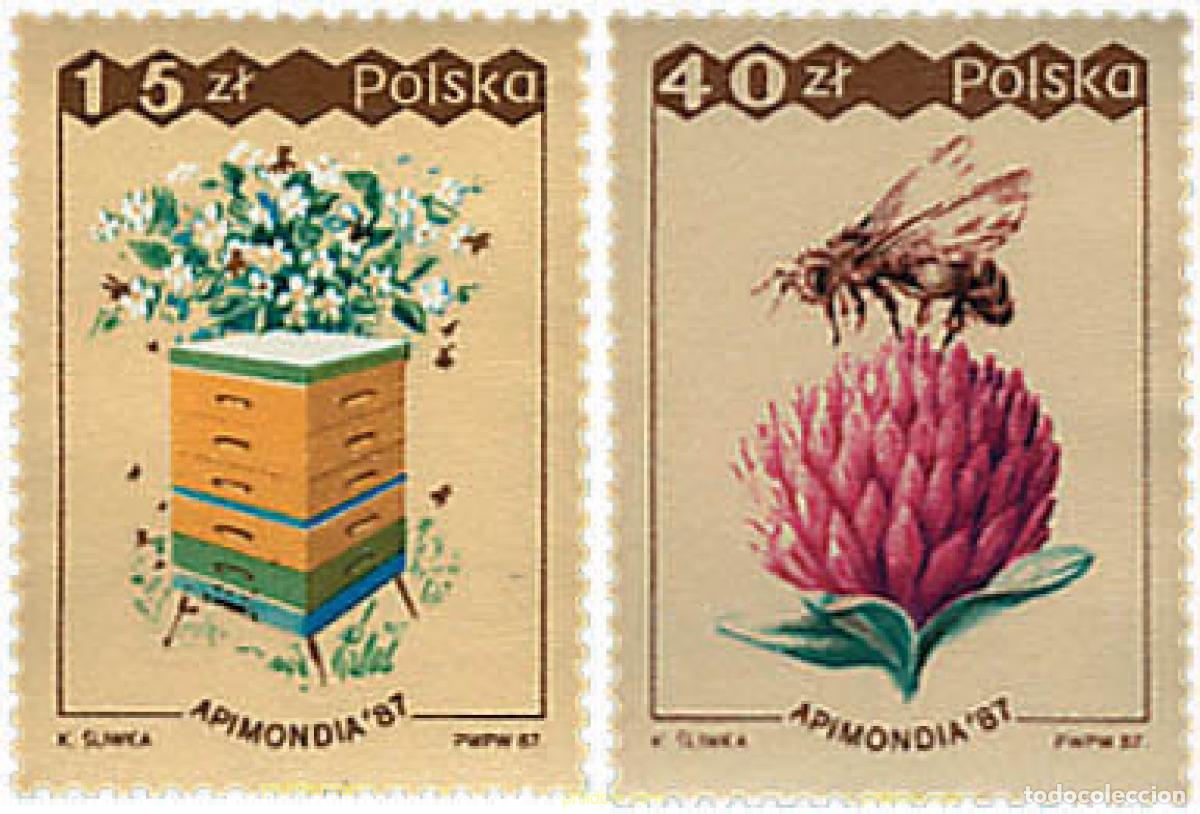 Sellos: 294663 MNH POLONIA 1987 CONGRESO INTERNACIONAL DE APICULTURA EN VARSOVIA
