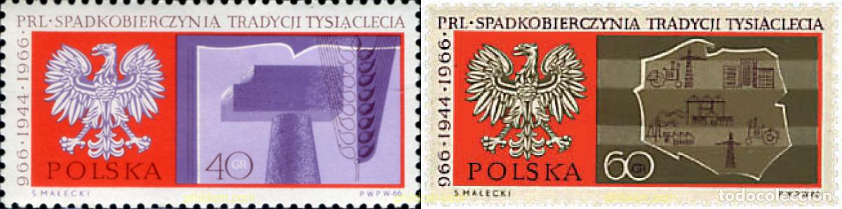 Sellos: 44040 MNH POLONIA 1966 MIL ANIVERSARIO DE POLONIA