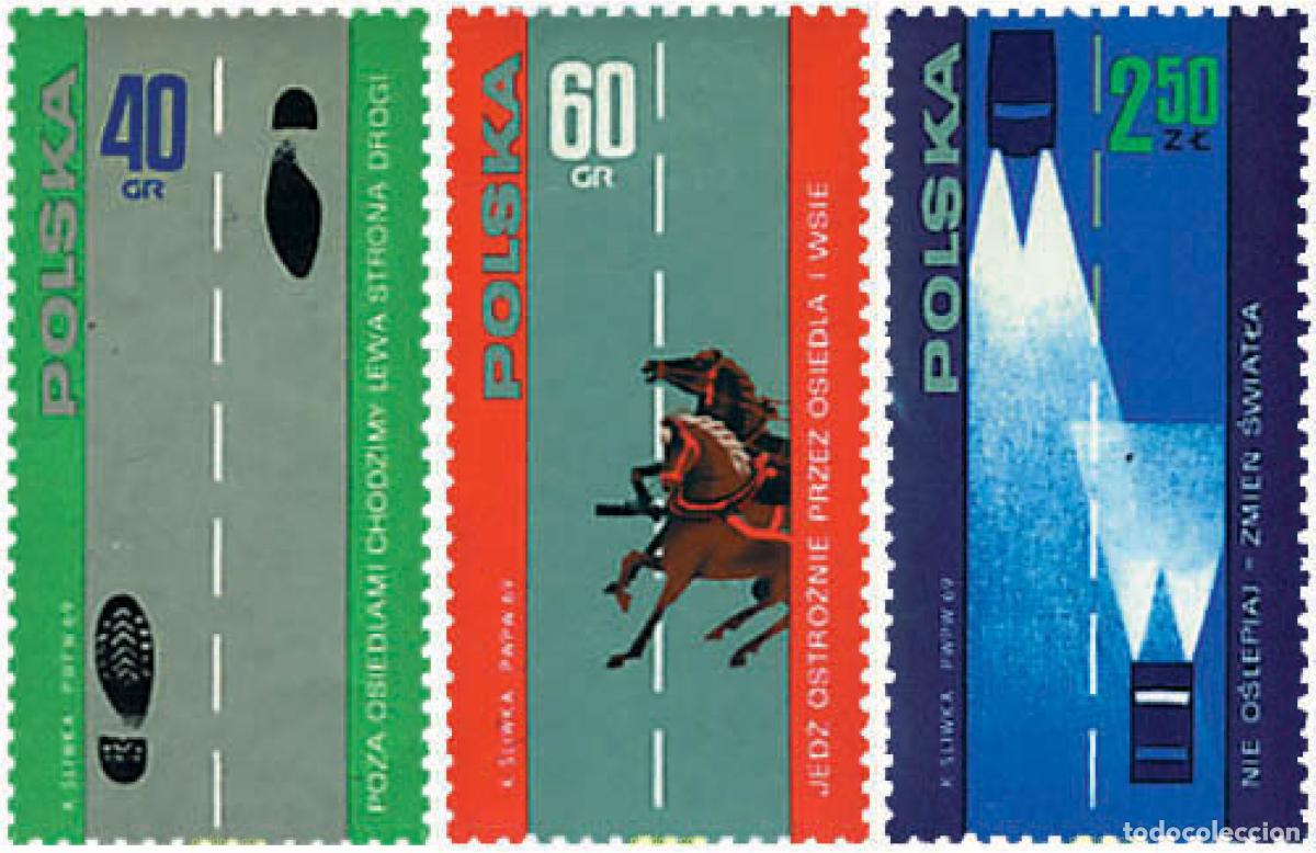 Sellos: 47054 MNH POLONIA 1969 SEGURIDAD VIAL
