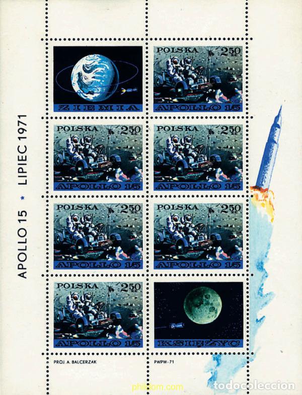 Sellos: 61648 MNH POLONIA 1971 APOLLO XV