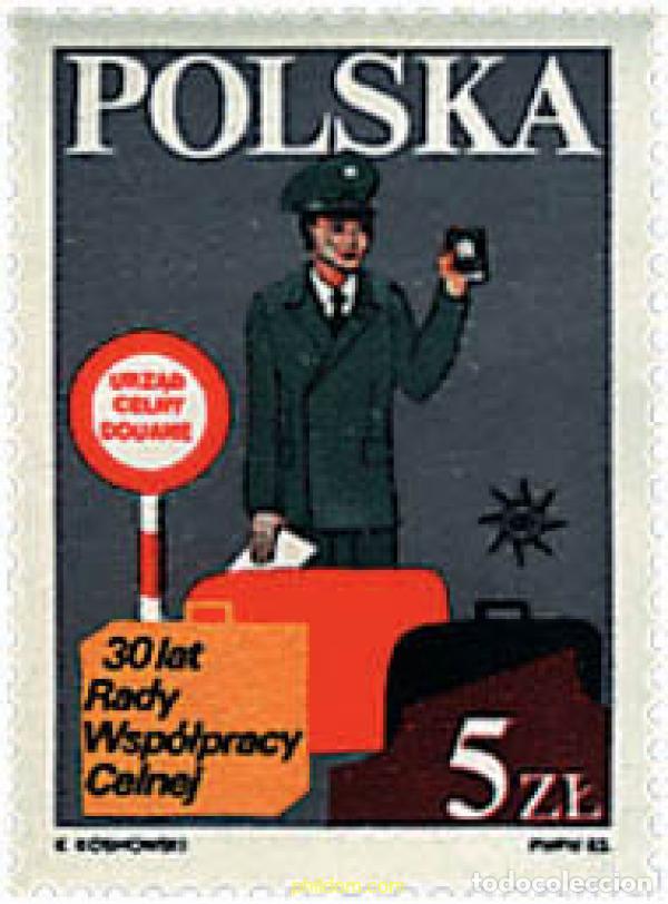 Sellos: 44076 MNH POLONIA 1983 30 ANIVERSARIO DEL CONSEJO DE COOPERACION DE ADUANAS