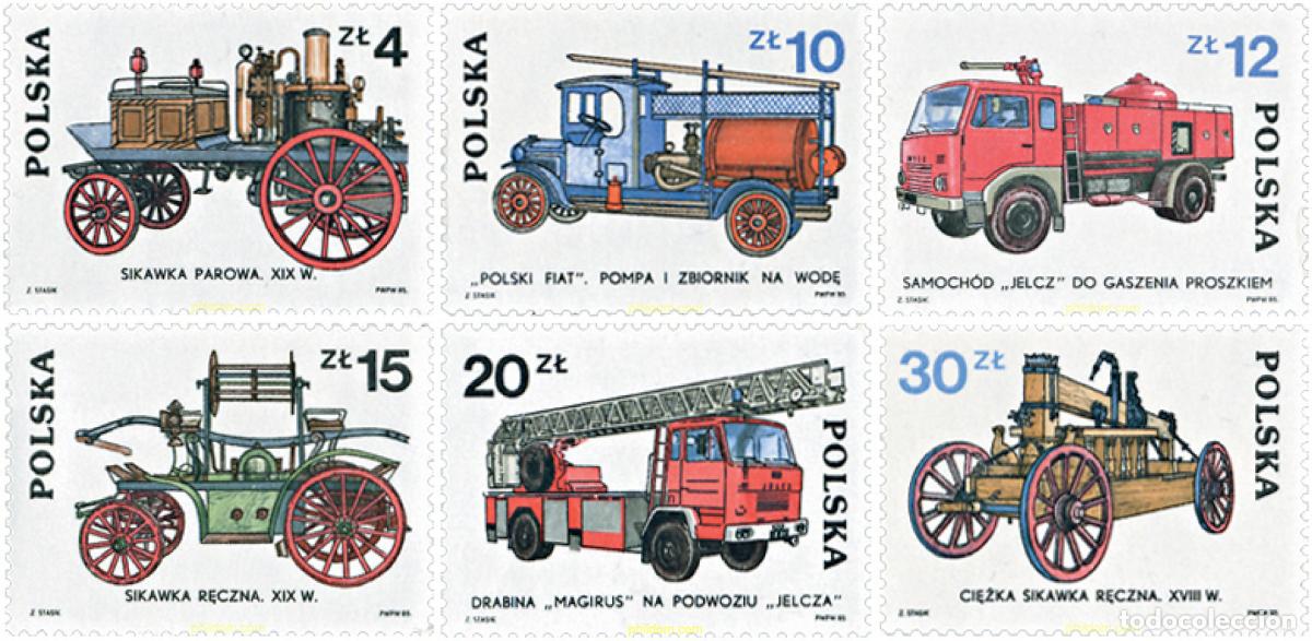 Sellos: 44077 MNH POLONIA 1985 MEDIOS DE LUCHA CONTRA EL FUEGO