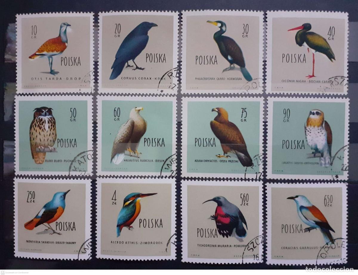Sellos: POLONIA n&ordm; 1070/81&ordm; Aves. Serie completa
