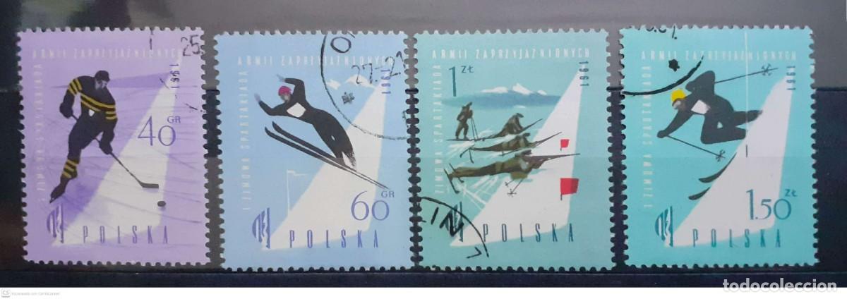 Sellos: POLONIA n&ordm; 1085/1088&ordm; Primera espartaquiada de invierno. Serie completa