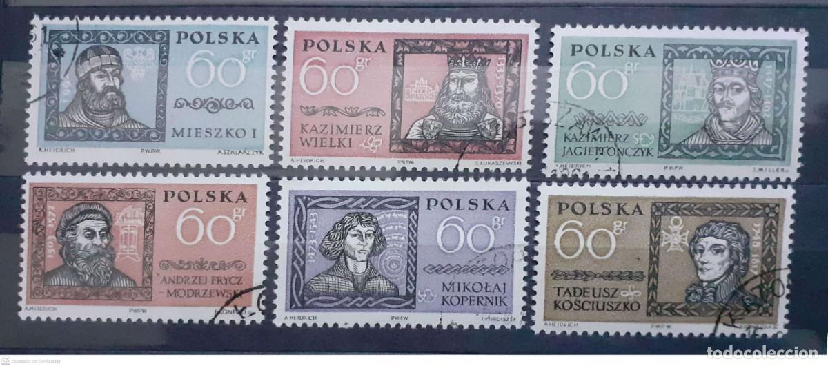 Sellos: POLONIA n&ordm; 1094/1099&ordm; Grandes personajes polacos I. Serie completa