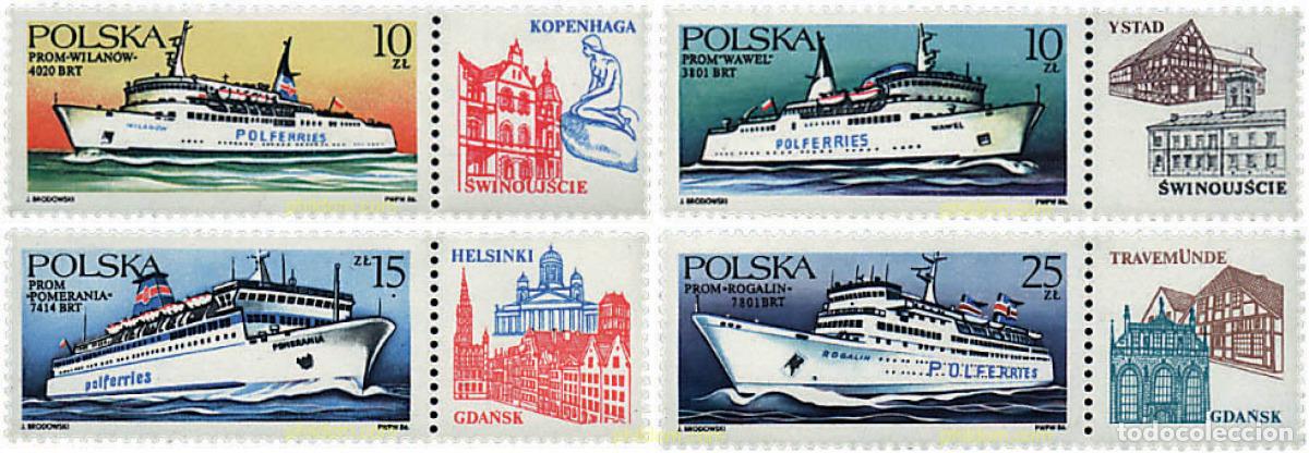 Sellos: 57131 MNH POLONIA 1986 TRANSPORTES MARITIMOS