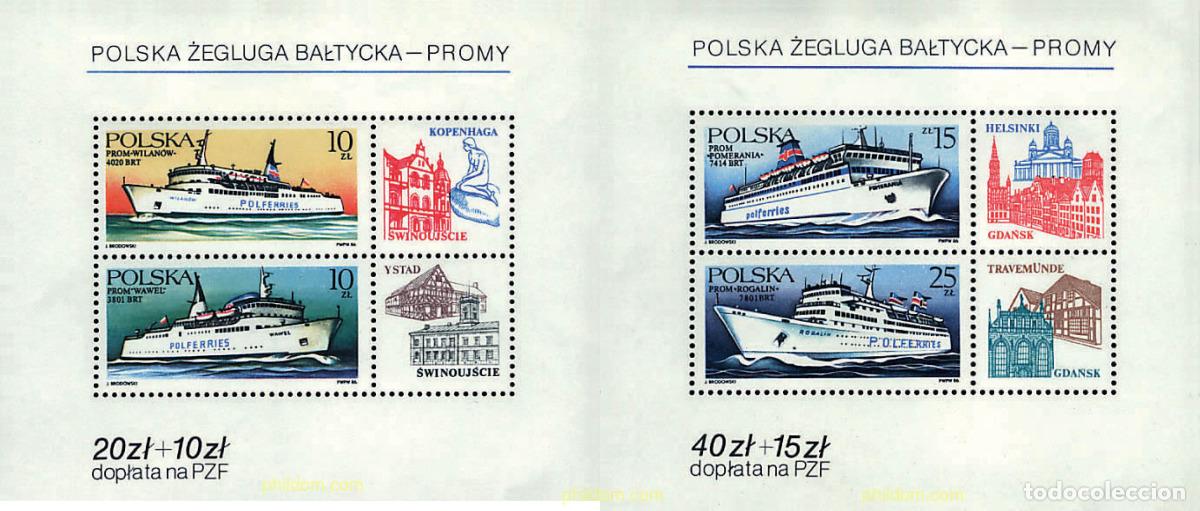 Sellos: 57132 MNH POLONIA 1986 TRANSPORTES MARITIMOS