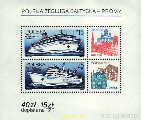 Sellos: 263677 MNH POLONIA 1986 TRANSPORTES MARITIMOS