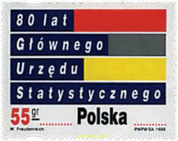 Sellos: 66199 MNH POLONIA 1998 80 ANIVERSARIO DEL GABINETE DE ESTADISTICA