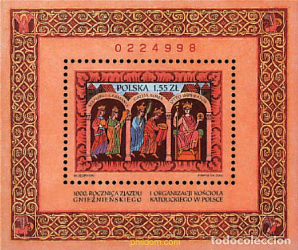 Sellos: 69512 MNH POLONIA 2000 MILENARIO DEL CONGRESO DE GNIEZNO Y DE LA IGLESIA CATOLICA ROMANA EN POLONIA