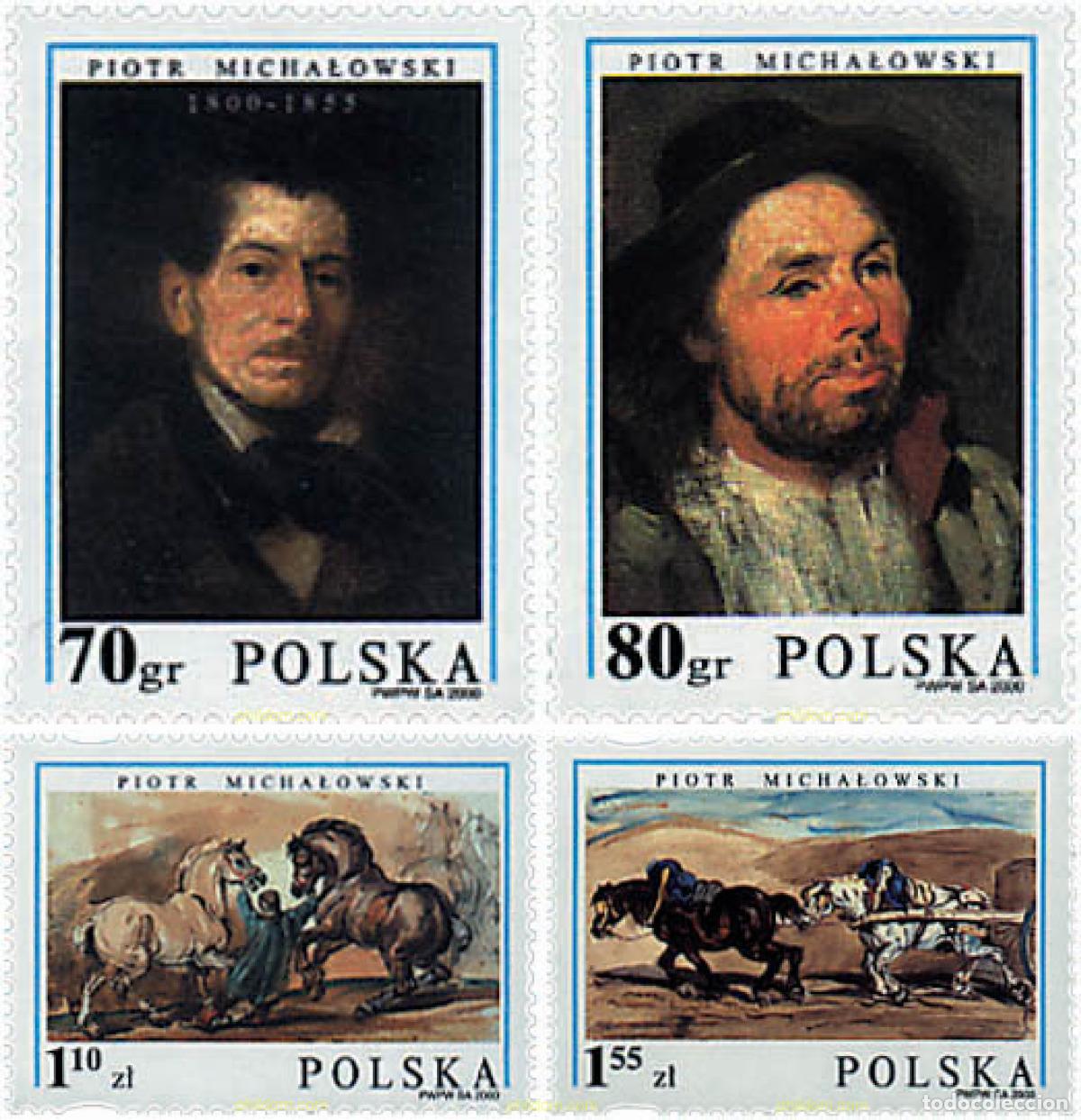 Sellos: 76716 MNH POLONIA 2000 BICENTENARIO DEL NACIMIENTO DEL PINTOR PIOTR MICHALOWSKI