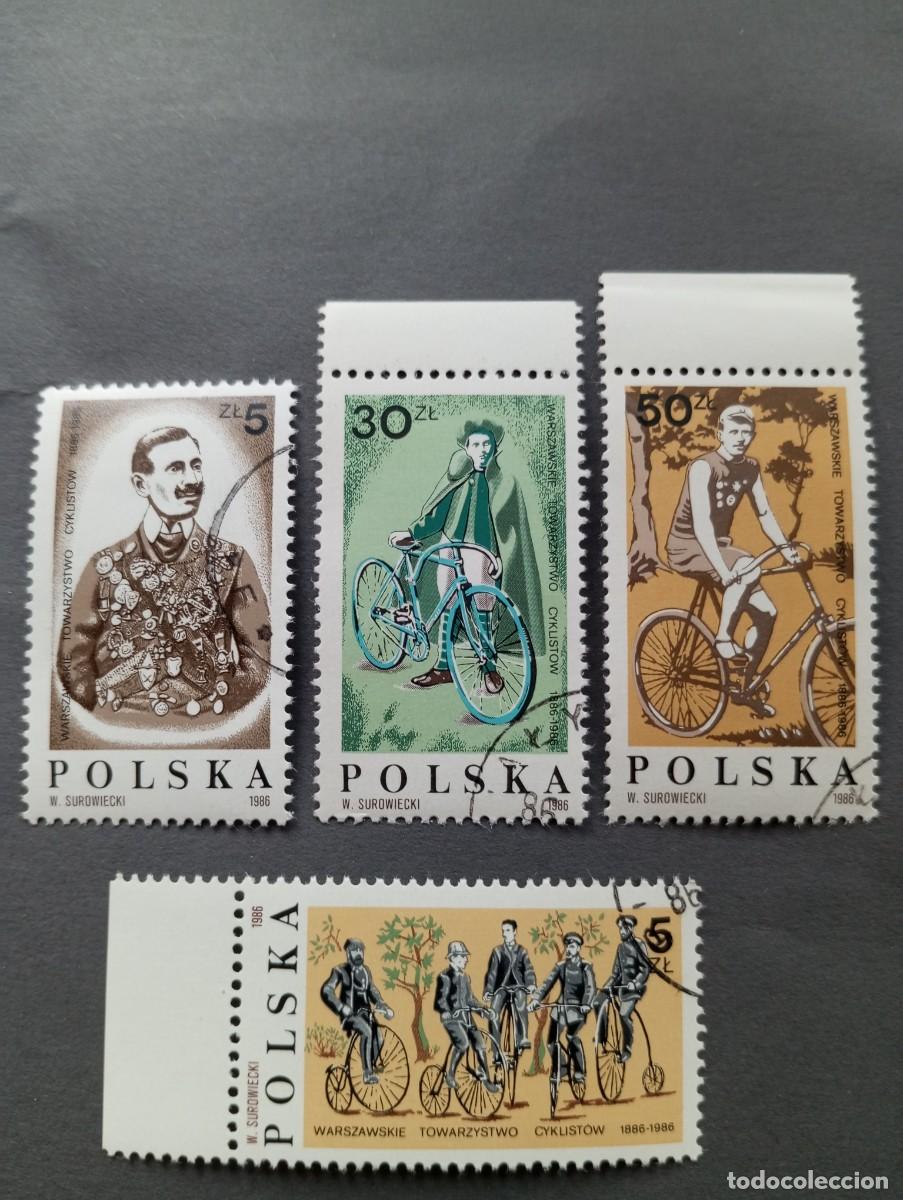 Sellos: POLONIA, 1986, CENTENARIO DE LA SOCIEDAD CICLISTA, YT 2879 Y SS