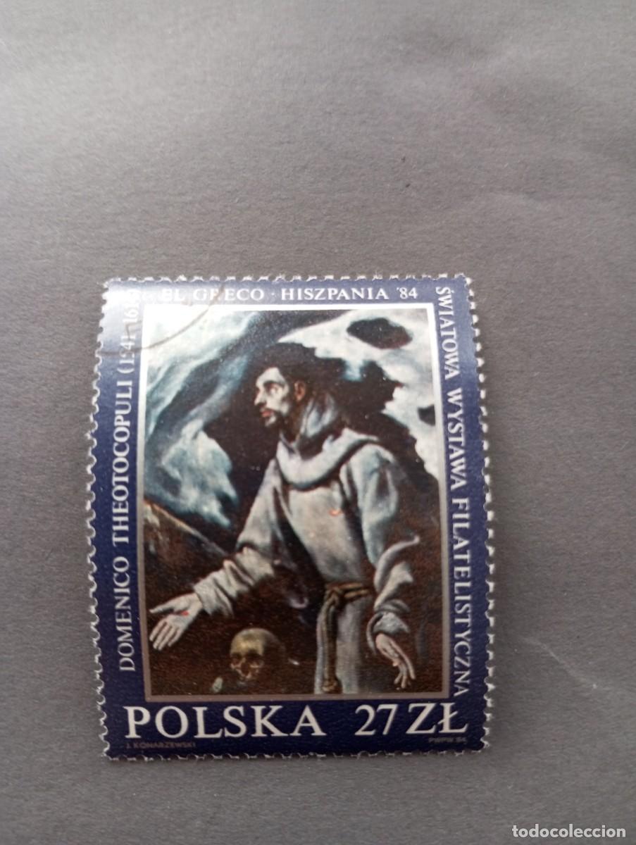 Sellos: POLONIA, 1984, CUADRO DE EL GRECO, &Eacute;XTASIS DE SAN FRANCISCO, YT 2724