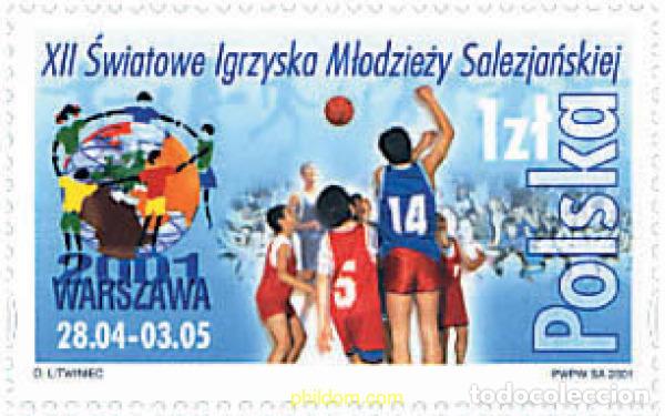 Sellos: 86229 MNH POLONIA 2001 12 CAMPEONATO DE BALONCESTO