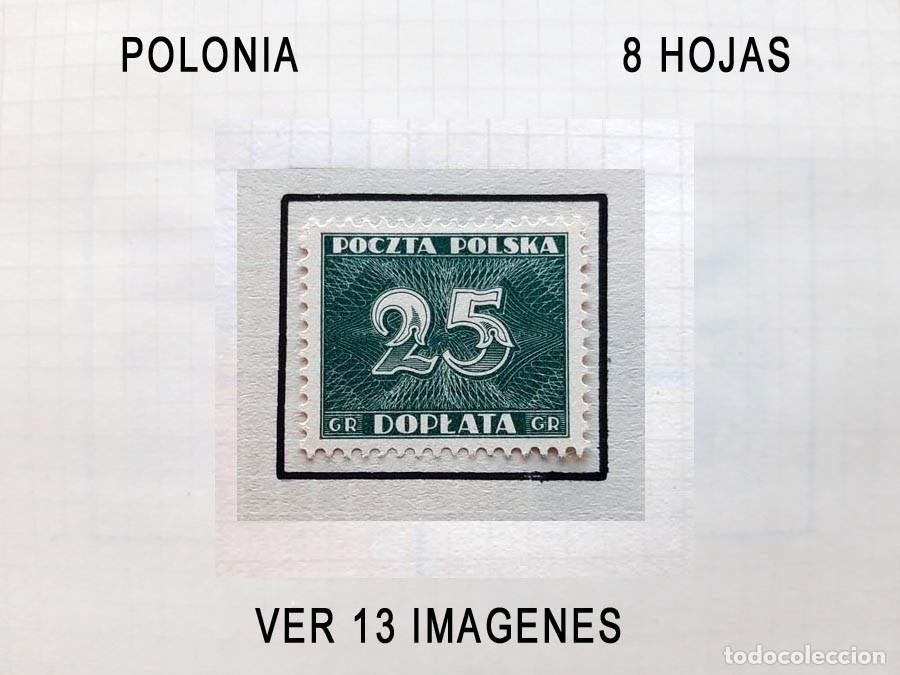 Sellos: 1919-1939 Polonia 8 hojas de Album con sellos