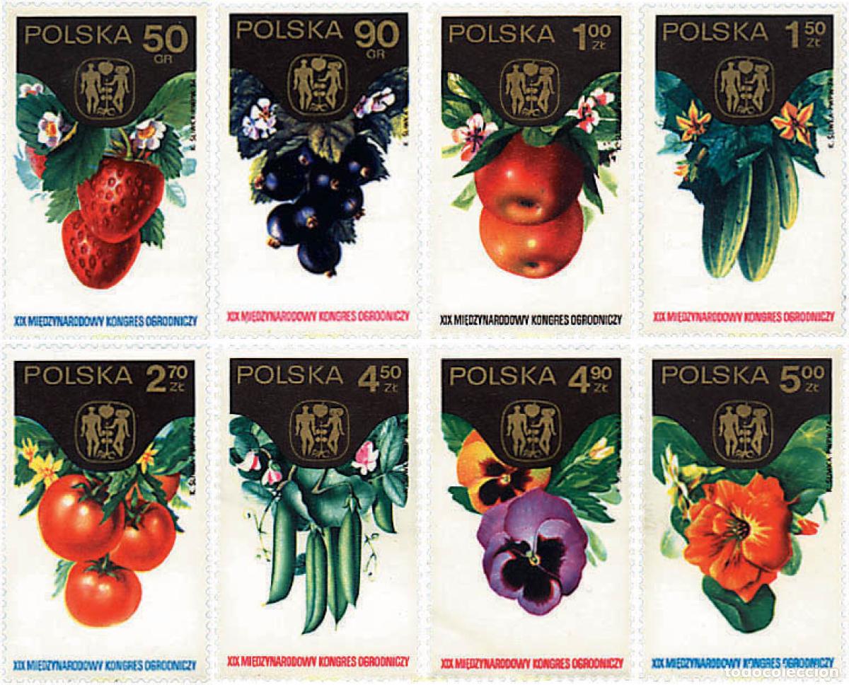 Sellos: 94369 MNH POLONIA 1974 19 CONGRESO INTERNACIONAL DE HORTICULTURA