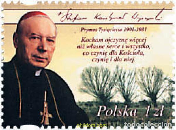Sellos: 86234 MNH POLONIA 2001 CENTENARIO DEL NACIMIENTO DEL CARDENAL STEFAN WYSZYNSKI