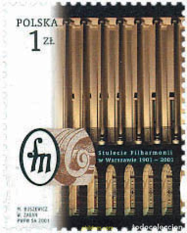 Sellos: 87281 MNH POLONIA 2001 CENTENARIO DE LA FILARMONICA DE VARSOVIA