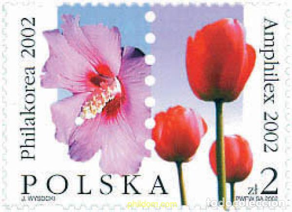 Sellos: 120100 MNH POLONIA 2002 AMPHILEX 2002 Y PHILAKOREA 2002. EXPOSICIONES FILATELICAS INTERNACIONALES