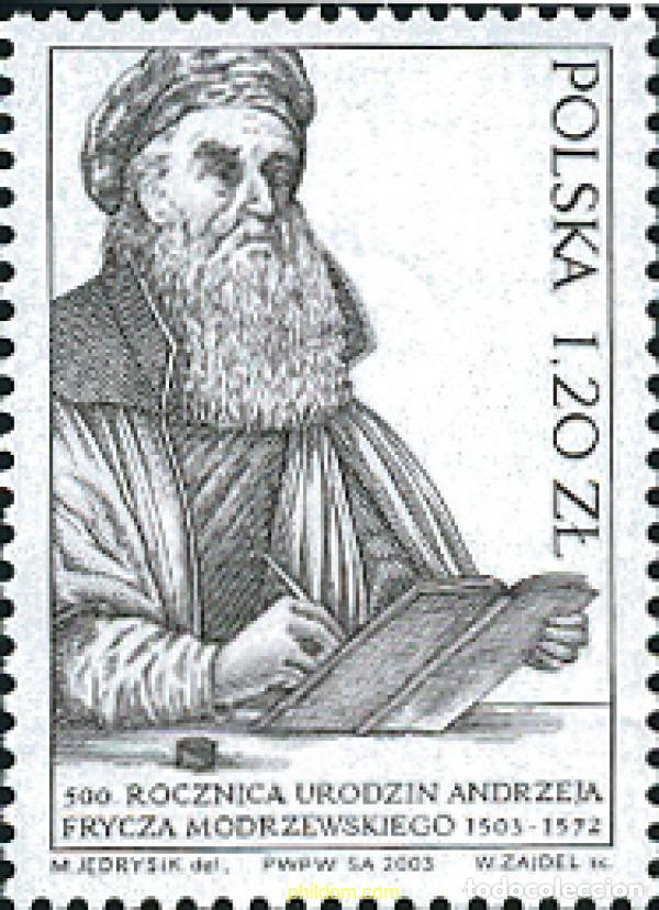 Sellos: 123746 MNH POLONIA 2003 500 ANIVERSARIO DEL NACIMIENTO DE ANDRZEJ FRYCZ MODRZEWSKI
