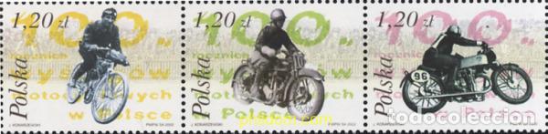 Sellos: 137912 MNH POLONIA 2003 100 A&Ntilde;OS DE CARRERAS DE MOTOS EN POLONIA