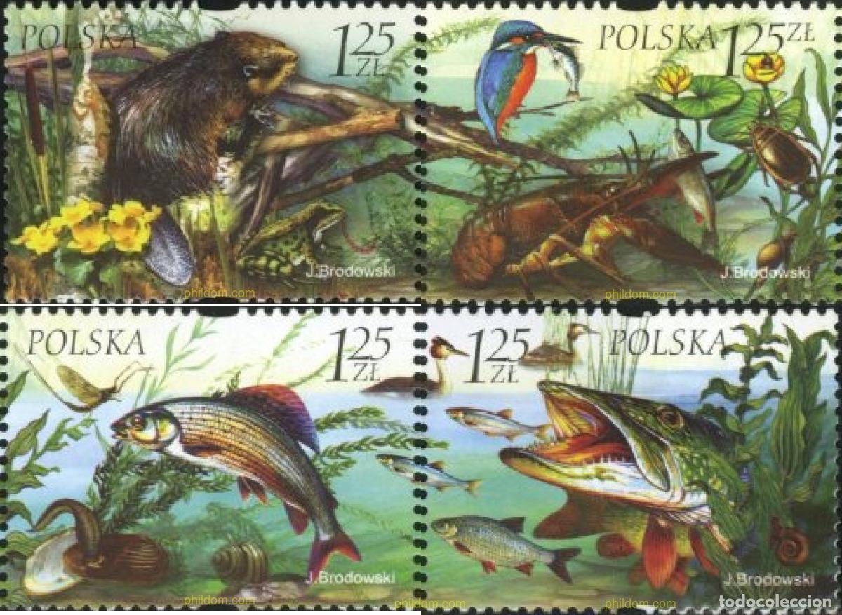 Sellos: 145411 MNH POLONIA 2004 FAUNA Y FLORA