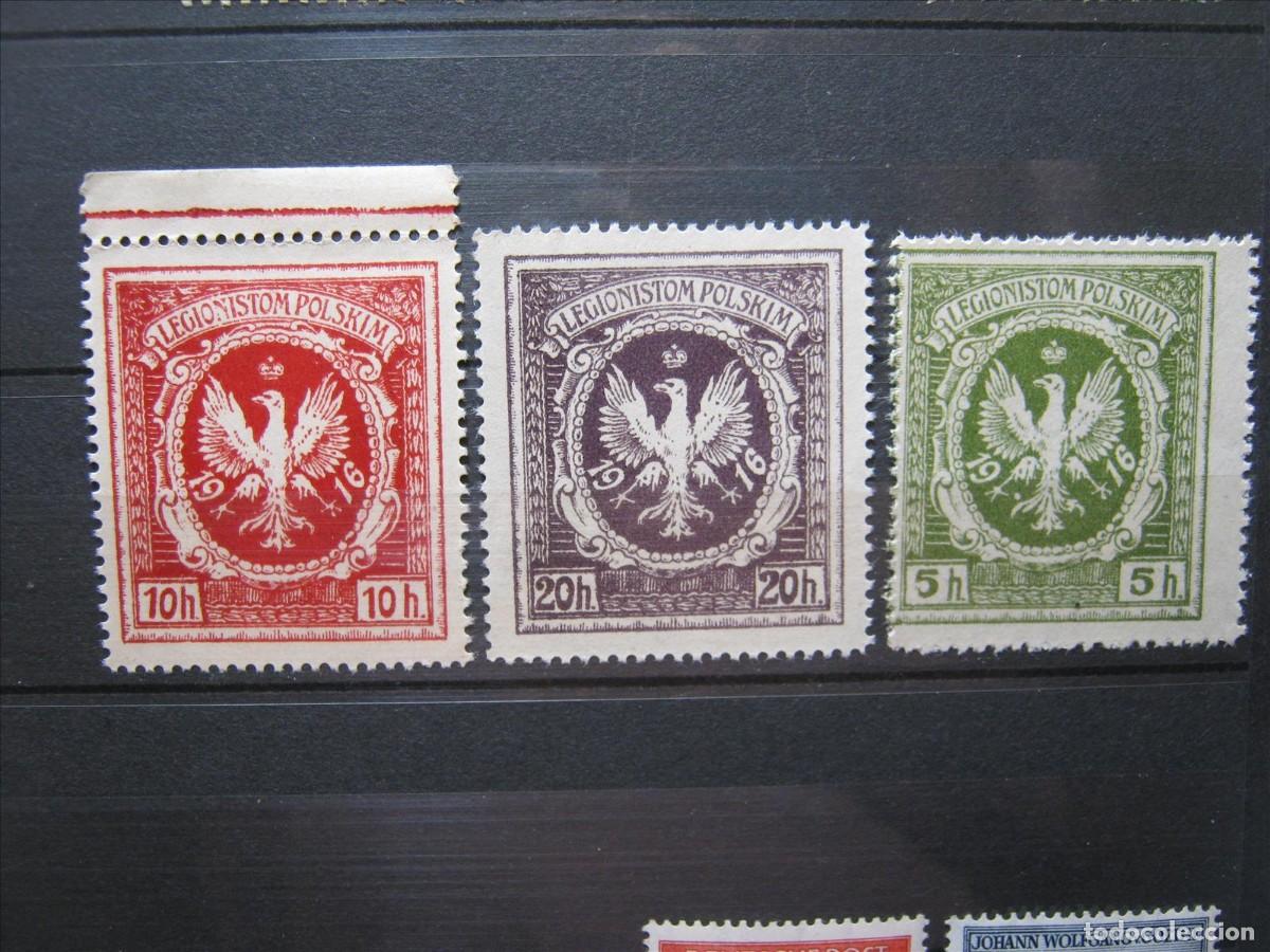 Sellos: LEGION POLACA 1916 1&ordf; GUERRA MUNDIAL SIN GOMA NUEVOS.