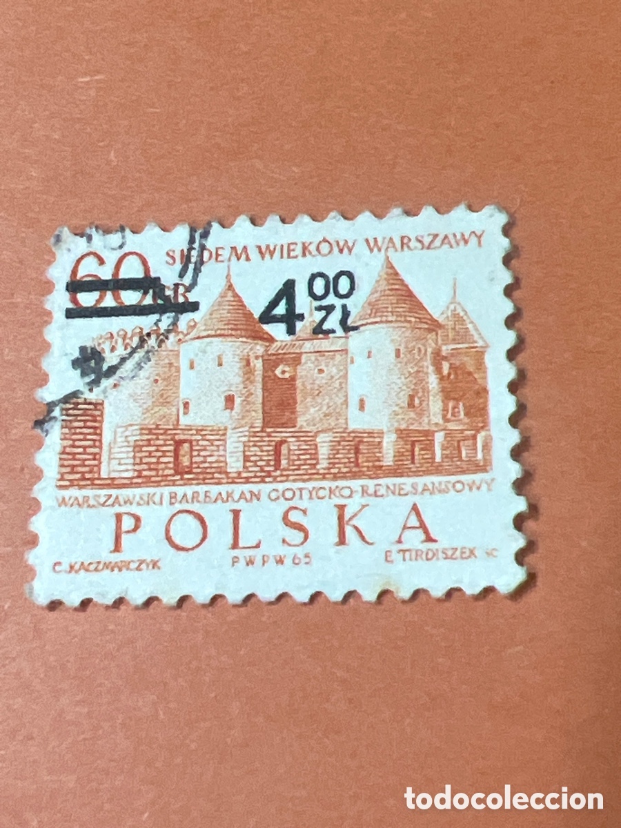 Sellos: S56. SELLO DE POLONIA - 400 zt zloty - POLSKA - Znaczek Siedem Wiek&oacute;w Warszawy 4 zł 1965 r
