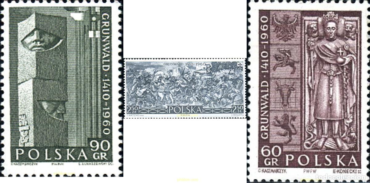 Stamps: 166393 MNH POLONIA 1960 550 ANIVERSARIO DE LA BATALLA DE GRUNWALD