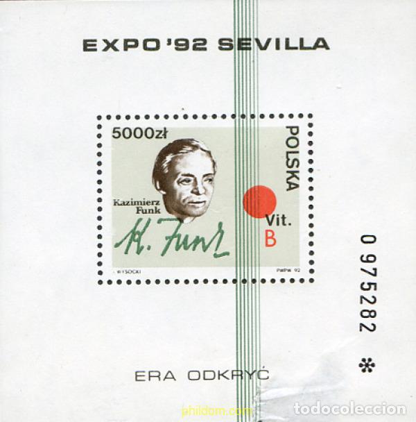Sellos: 168824 MNH POLONIA 1992 EXPO 92. EXPOSICION UNIVERSAL DE SEVILLA
