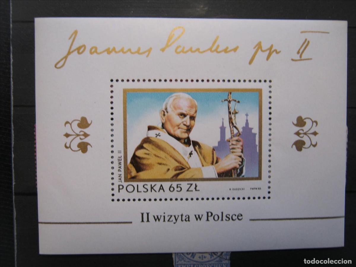 Sellos: POLONIA 1983 JUAN PABLO I HOJA BLOQUE YVERT HB 99 MNH** LUJO.