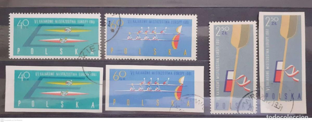Sellos: POLONIA n&ordm; 1117/19&ordm; Series dentada y sin dentar completas. Campeonatos europeos de canoa