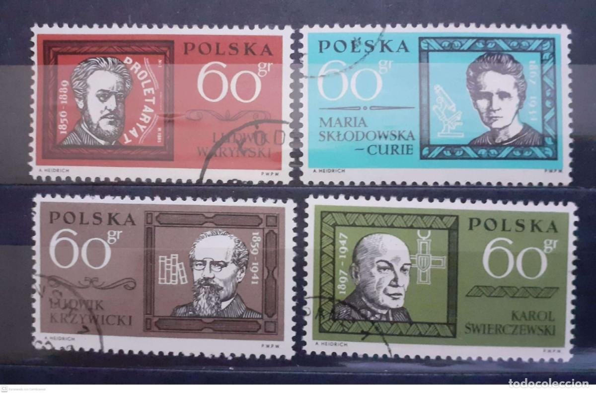 Sellos: POLONIA n&ordm; 1277/80&ordm; Grandes personajes polacos III. Serie completa