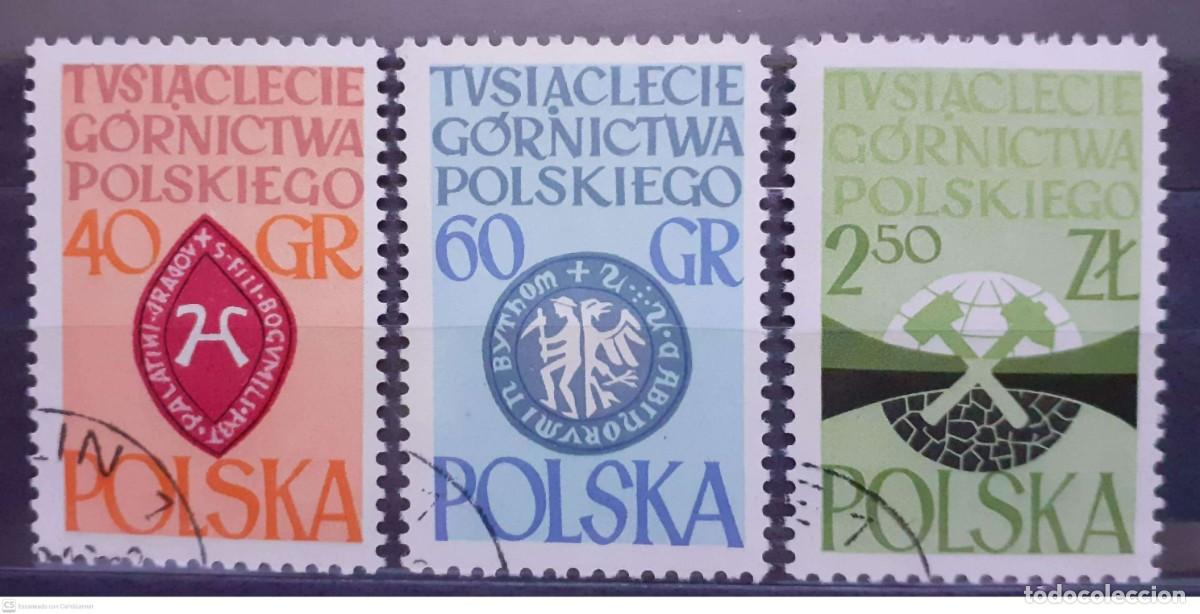 Sellos: POLONIA n&ordm; 1132/34&ordm; Milenario de la industria minera. Serie completa