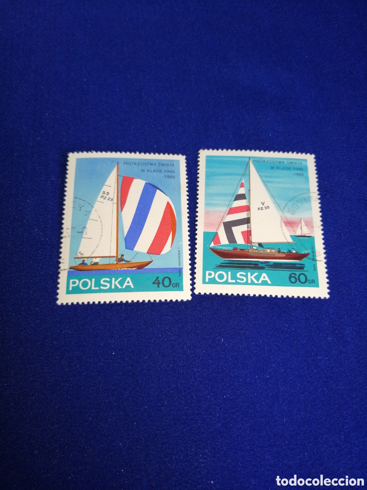 Sellos: POLSKA - POLONIA - BARCOS VELEROS LOTE SELLOS USADOS