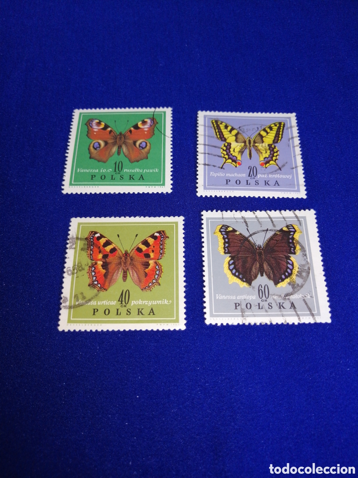 Sellos: POLSKA - POLONIA -MARIPOSAS LOTE SELLOS USADOS