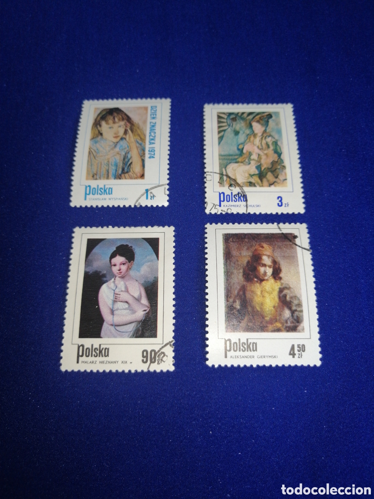 Sellos: POLSKA - POLONIA - PINTURA LOTE SELLOS USADOS