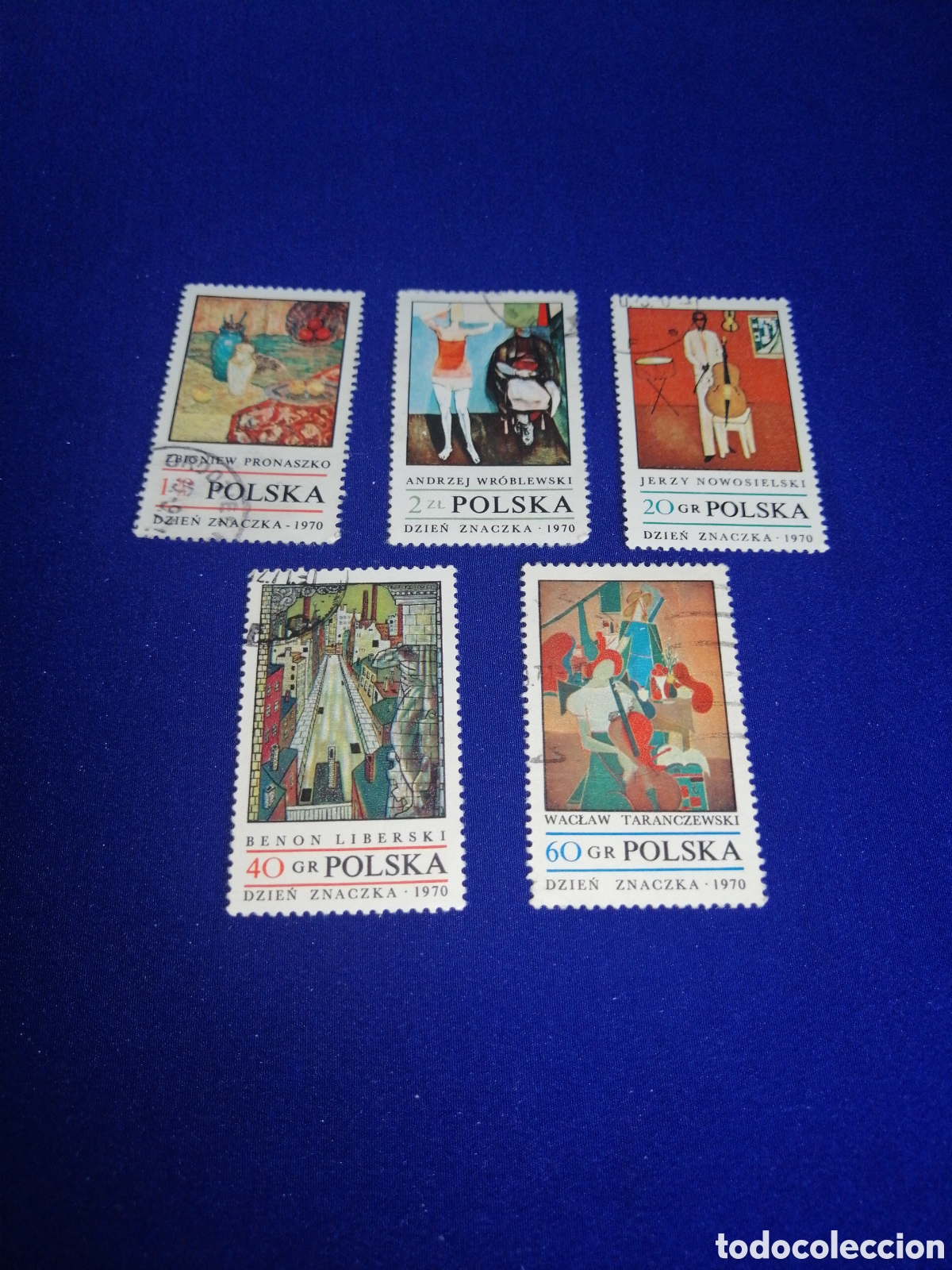 Sellos: POLSKA - POLONIA -PINTURA LOTE SELLOS USADOS