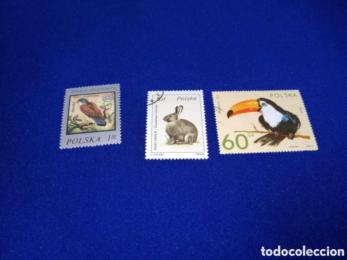 Sellos: POLSKA - POLONIA - ANIMALES LOTE SELLOS USADOS