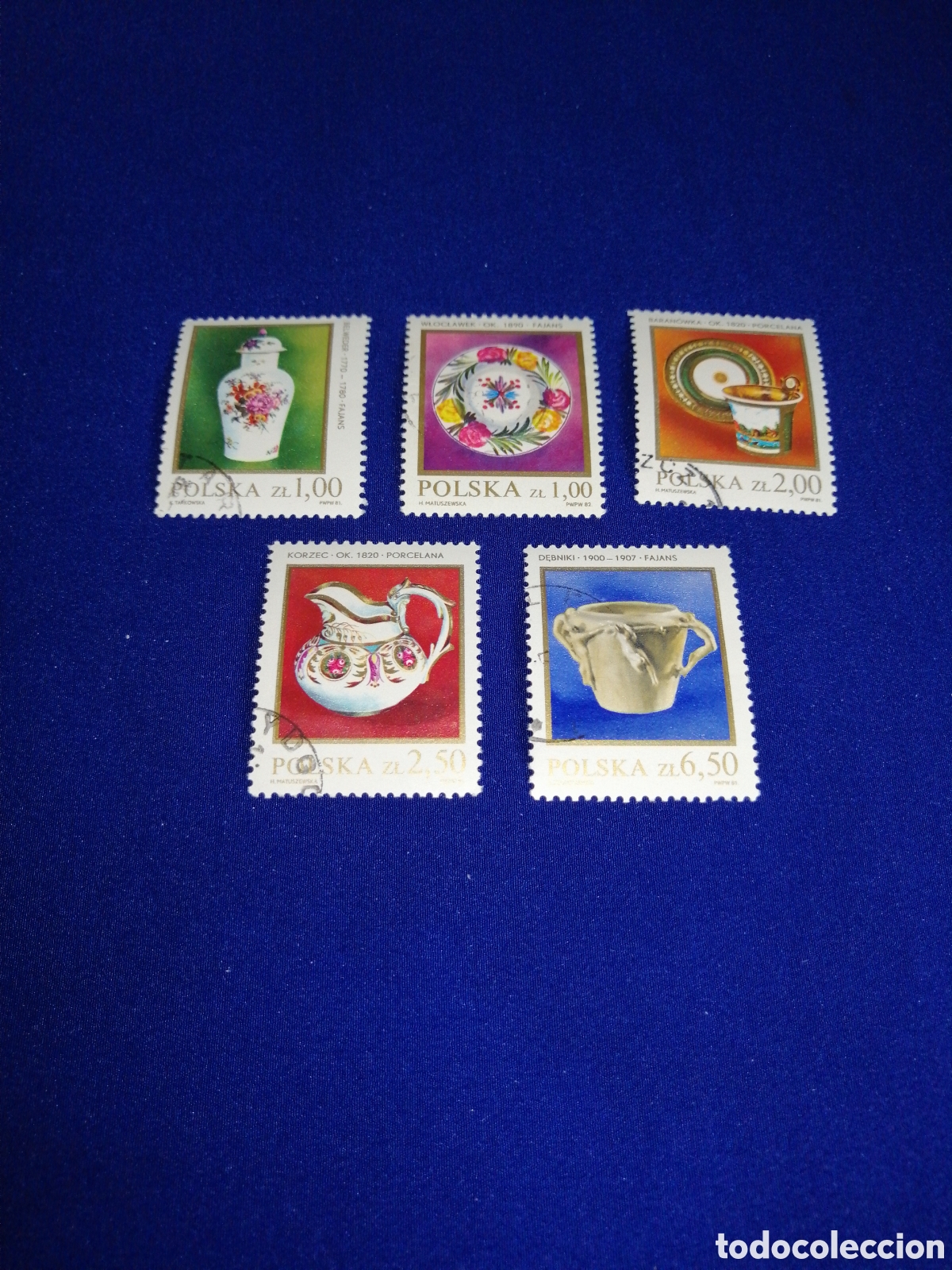 Sellos: POLSKA - POLONIA - PORCELANA LOTE SELLOS USADOS