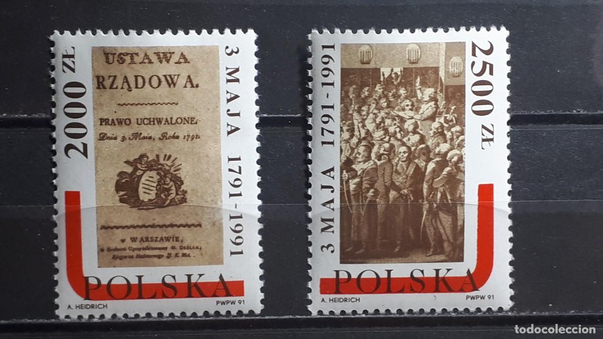 Sellos: POLONIA. A&Ntilde;O 1991. **. YVERT 3134/5