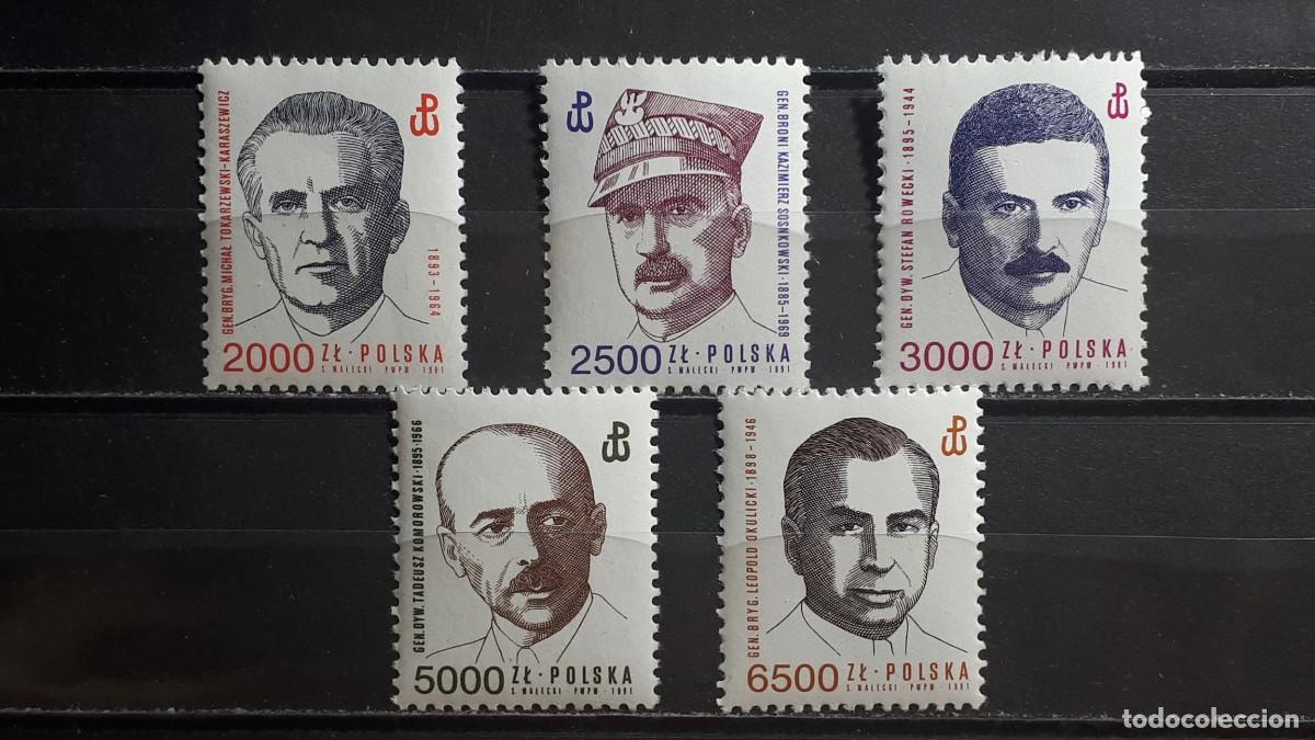 Sellos: POLONIA. A&Ntilde;O 1991. **. YVERT 3154/8