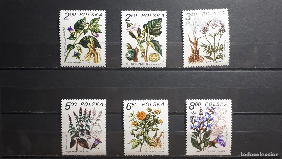 Sellos: POLONIA. FLORA. A&Ntilde;O 1980. **. YVERT 2523/8