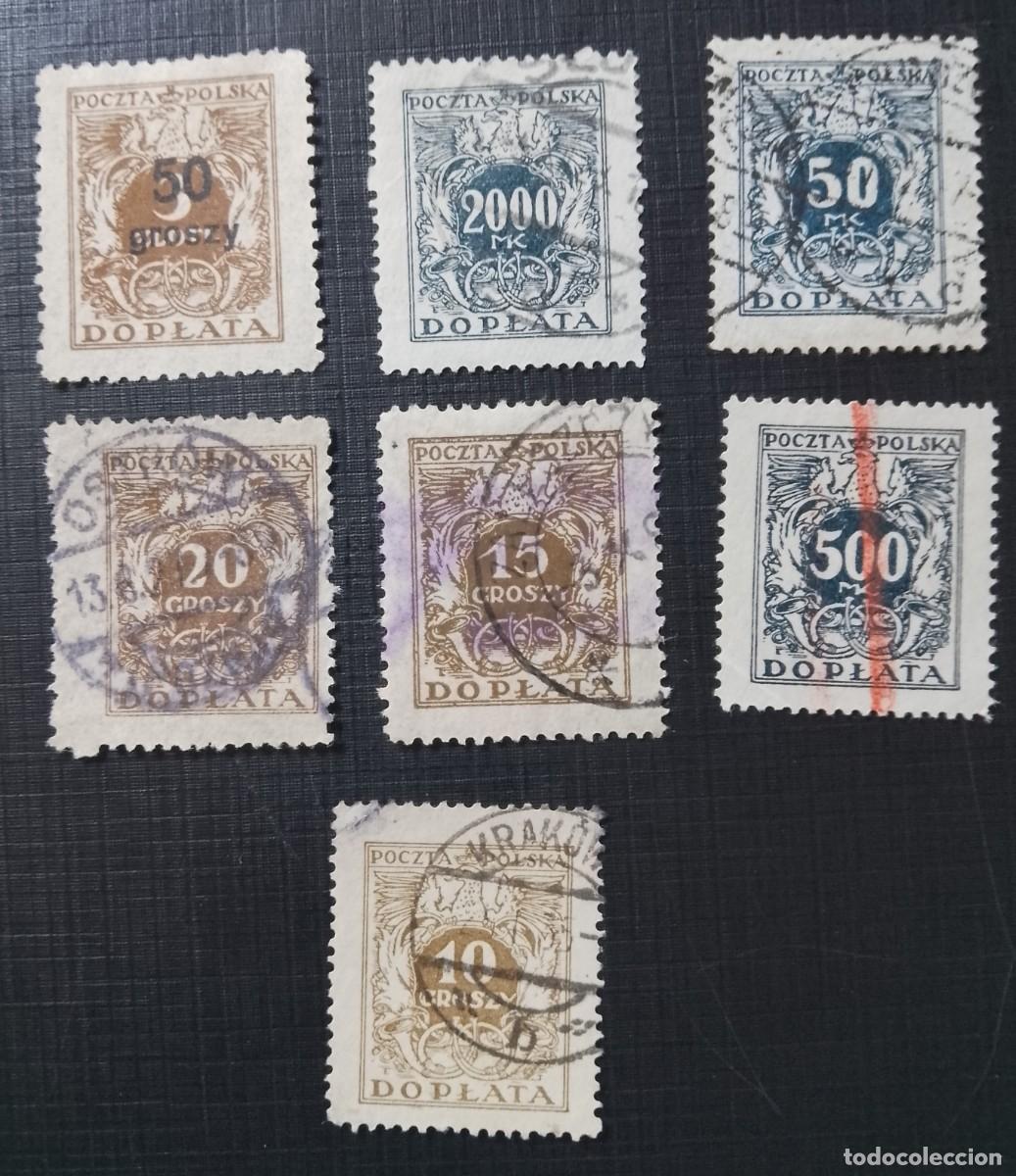 Sellos: POLONIA - A&Ntilde;O 1921- LOTE CON 7 SELLOS - DO PLATA, NUMERAL