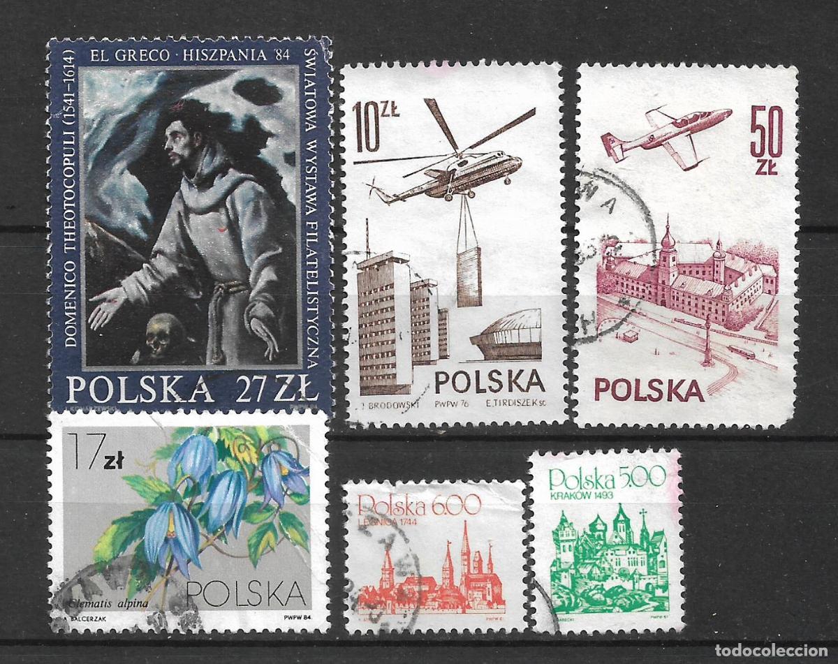 Sellos: polonia lote 6 sellos usado - 16/2